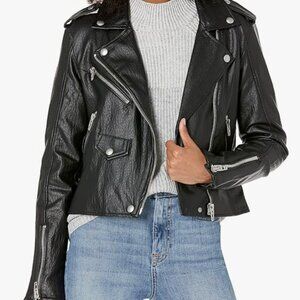 NEW - BLACKNYC Faux leather bomber jacket
